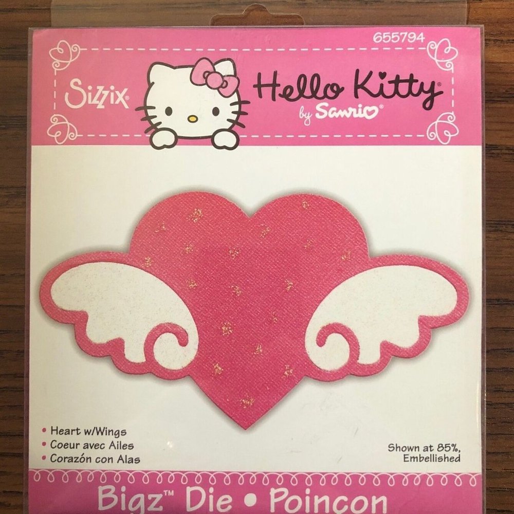 Sizzix Bigz Die : HEART W/ WINGS- HELLO KITTY